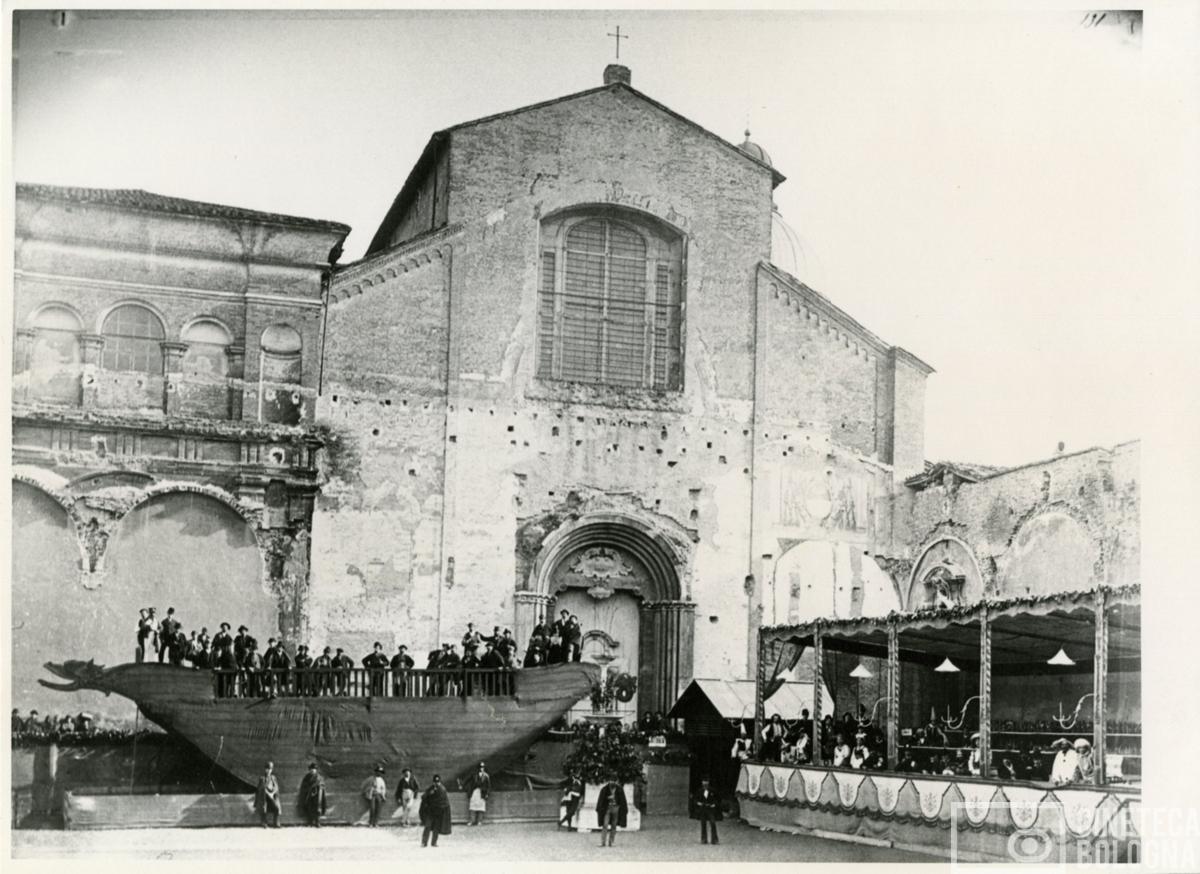 Bologna. Carnevale 1877, Festival in Piazza S. Domenico
